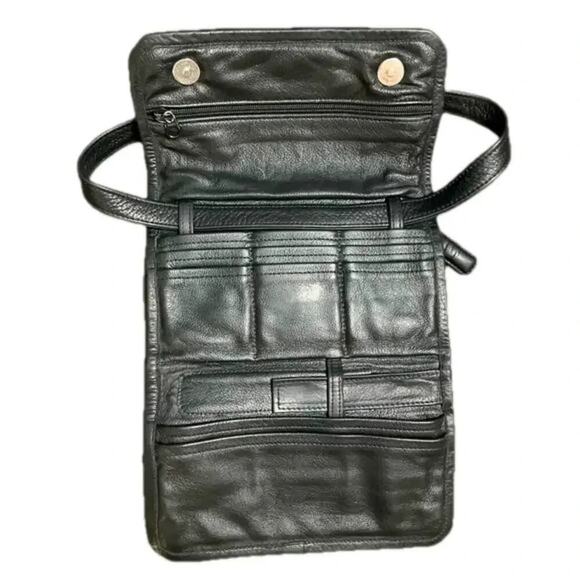 Vintage Leather Clutch Soft Supple Rain Guarded Black - Picture 3 of 15